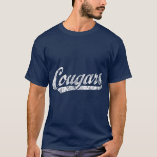 T-shirt Cougars Mascot Sport Vintage Nom Design