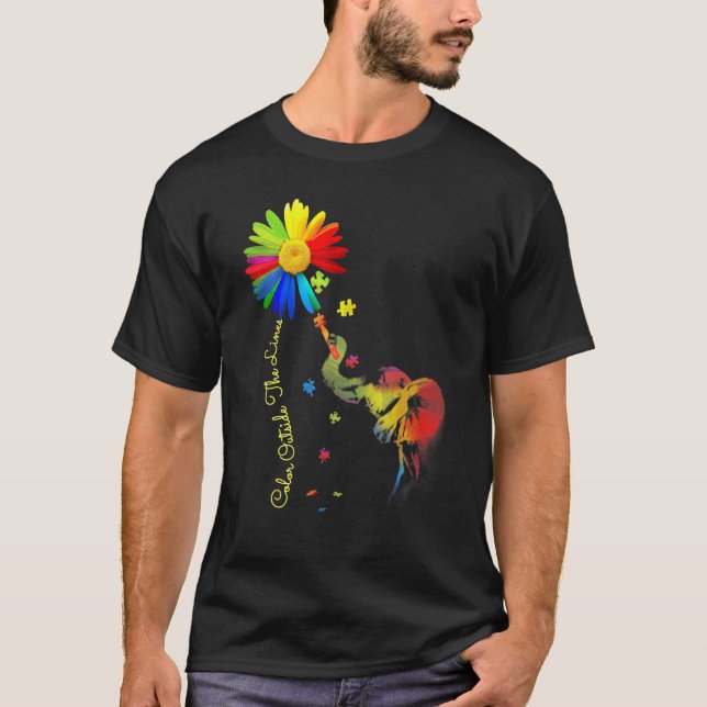 T-shirt Couleur À L'Extérieur Des Lignes Sensibilisation s (Devant)