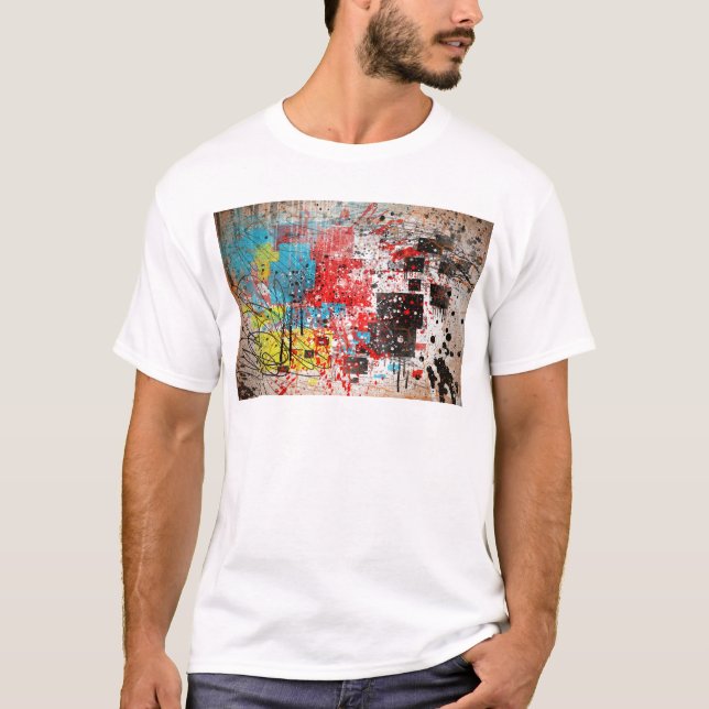 T-shirt couleur abstraite zoz.jpg de la peinture 1 de (Devant)