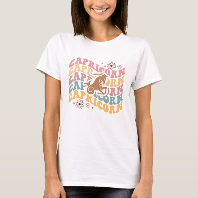 T-Shirt couleur Anniversaire Capricorne (Devant)