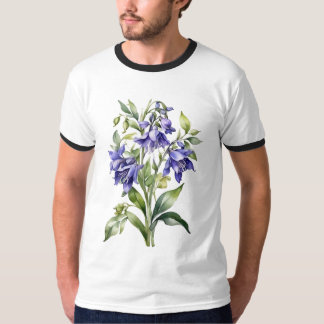 T-shirt couleur Aquarelle Bluebell