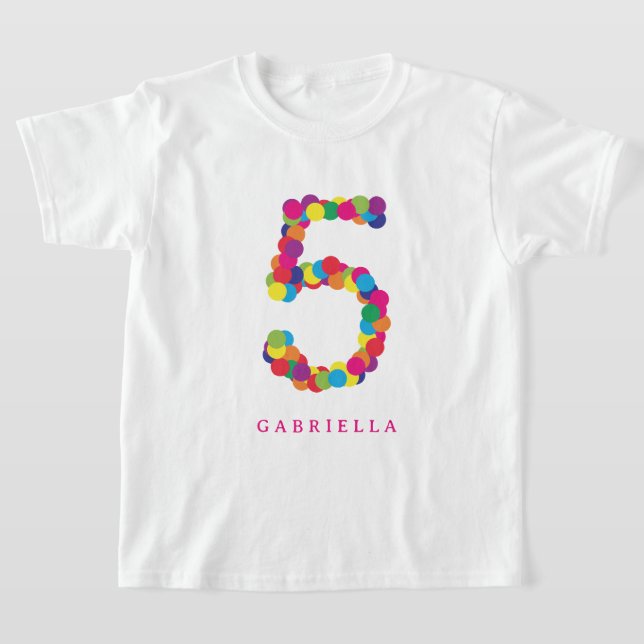 T-shirt couleur arc-en-ciel 5e / cinquième anniver (Poser)