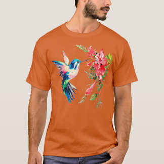 T-shirt Couleur arc-en-ciel Colibri Drôle Oiseau Amoureux 