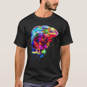 T-shirt Couleur arc-en-ciel de Panther Chameleon