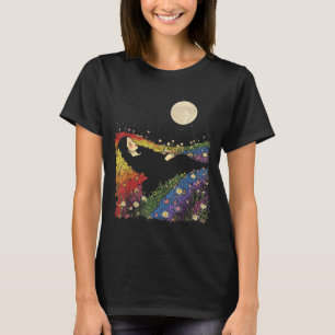 T-shirt Couleur arc-en-ciel floral féminin de femme