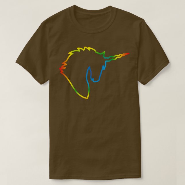 T-shirt couleur arc-en-ciel unicorne 11 (Design devant)