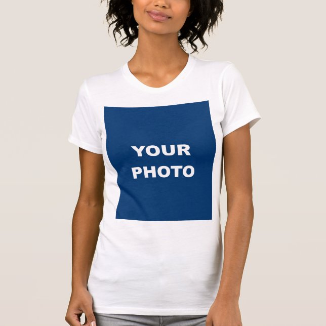 T-shirt Couleur blanche Ajouter votre image photo logo pho (Devant)