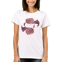 T-shirt couleur blanche femme fleur d'amour