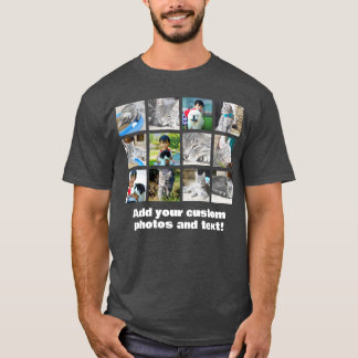 T-shirt Couleur complète 12 Photo Mosaïque Collage d'image