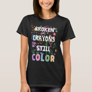 T-shirt Couleur continue Crayon cassé