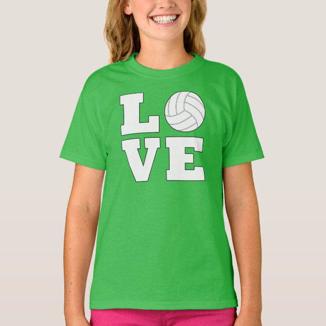 T-shirt Couleur Couleur Cute Couleur Volleyball Amour Spor (Devant)