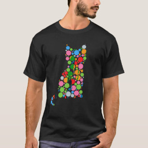 T-shirt Couleur Cute Polka Point Amoureux des chats Intern