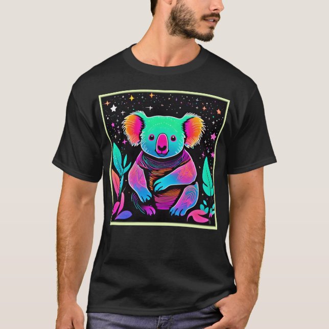 T-shirt Couleur dans la Koala sombre (Devant)