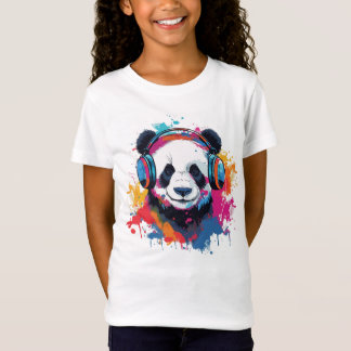 T-Shirt Couleur d'aquarelle Cute Panda dessin lumineux