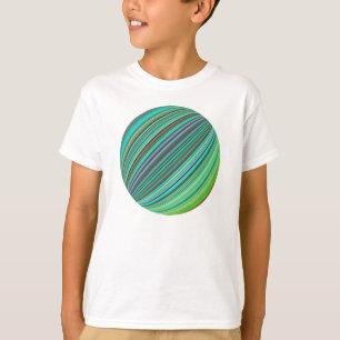 T-shirt Couleur de balle illumination arc-en-ciel bleu ver
