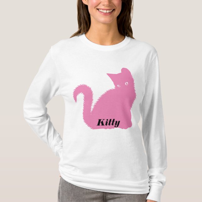 T-shirt Couleur de changement de chat Kitty (Devant)