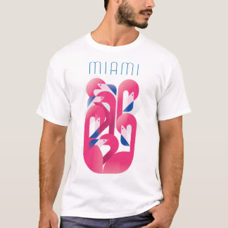 T-shirt Couleur de Flamant rose de Miami