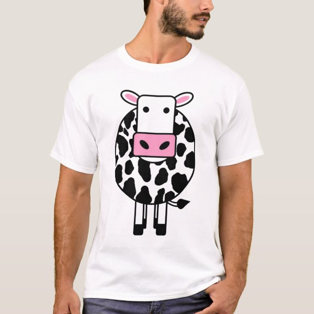 T-shirt Couleur de la VACHE B&W salut-rez (Devant)