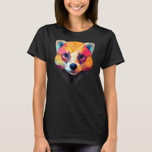 T-shirt Couleur de l'animal mignon Ferret géométrique 3