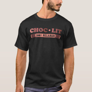 T-shirt Couleur de peau noire noire brillante Melanin Afri