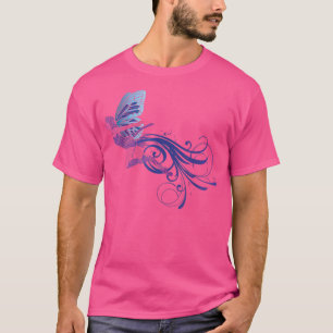 T-shirt Couleur de vol féeBleu pourpre lié T