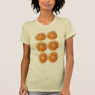 T-shirt Couleur d'eau de tranche d'orange juteuse motif po