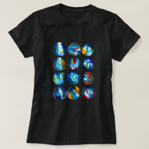 T-shirt Couleur d'eau nébuleuse de la galaxie de la planèt