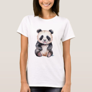 T-shirt Couleur d'eau pour bébé panda