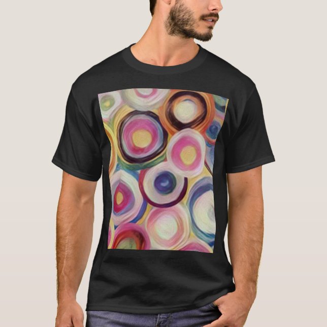 T-shirt Couleur dégradée, texture rugueuse arrière - plan. (Devant)