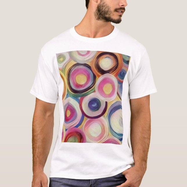 T-shirt Couleur dégradée, texture rugueuse arrière - plan. (Devant)