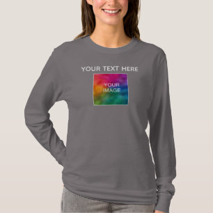T-shirt Couleur d'image de texte personnalisable Femme à m