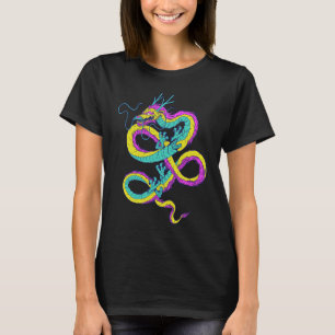 T-shirt Couleur du drapeau de la Pan Pride Pansexual Drago