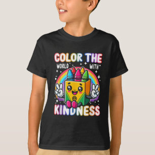 T-shirt Couleur du monde avec la gentillesse Crayon santé