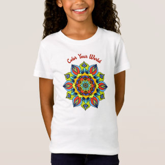 T-Shirt Couleur du monde Mandala pour enfants