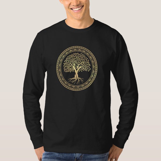 T-shirt Couleur du symbole de l'arbre de vie (Devant)