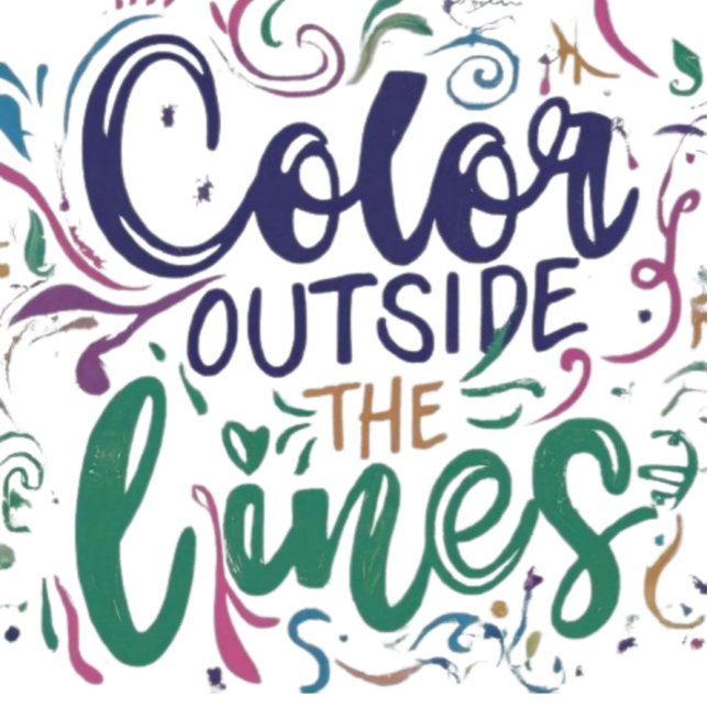T-shirt Couleur en dehors des lignes (Créateur téléchargé)
