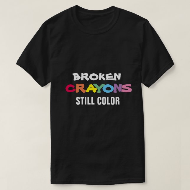 T-shirt COULEUR ENCORE COULEUR CRAYONS BRISÉS (Design devant)