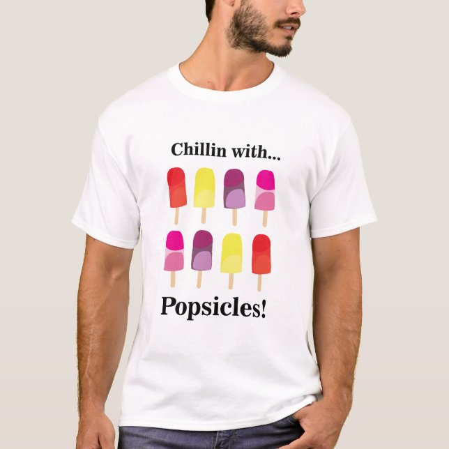 T-shirt Couleur Été Sucette Glacée (Devant)