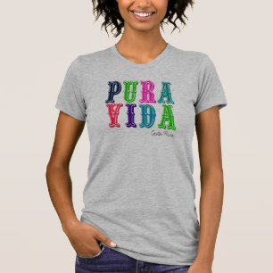 T-shirt couleur féminin Vida Costa Rica