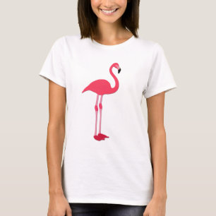 T-shirt couleur Flamant rose rose féminin