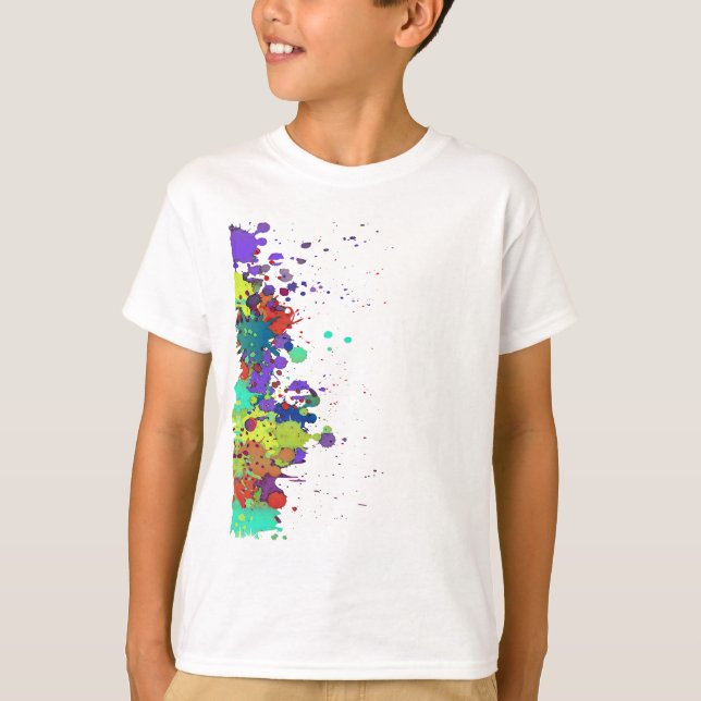 T-shirt COULEUR FUNNY SPLASH I + votre backgr. & idées (Devant)