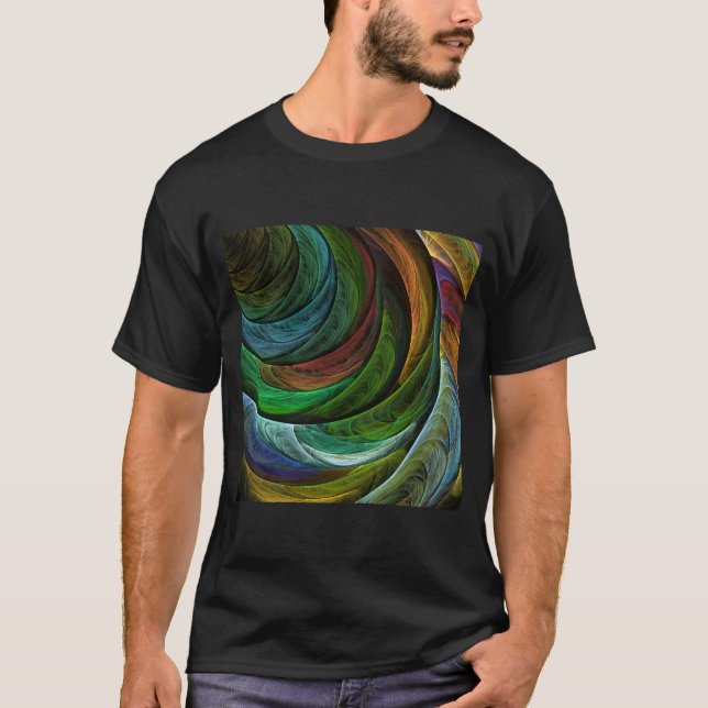 T-shirt Couleur Gloire Moderne Art Abstrait Motif Élégant (Devant)