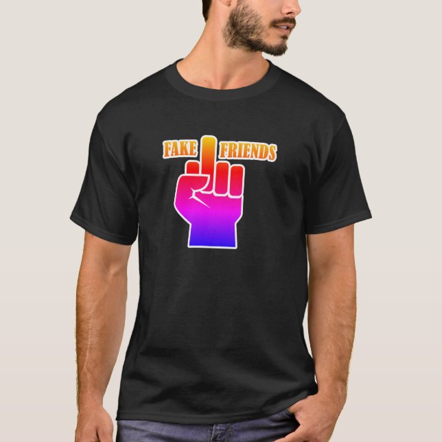 T-shirt Couleur Gradient Fake Friends (Devant)
