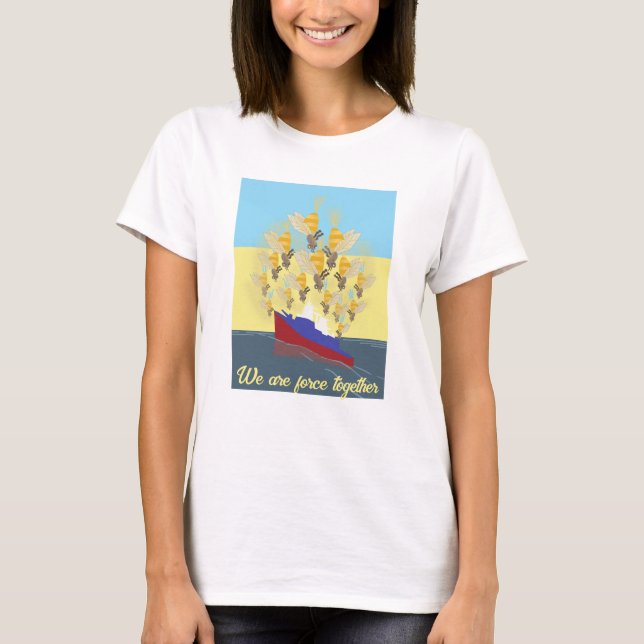 T-shirt couleur "jaune bleu" ukrainien (Devant)