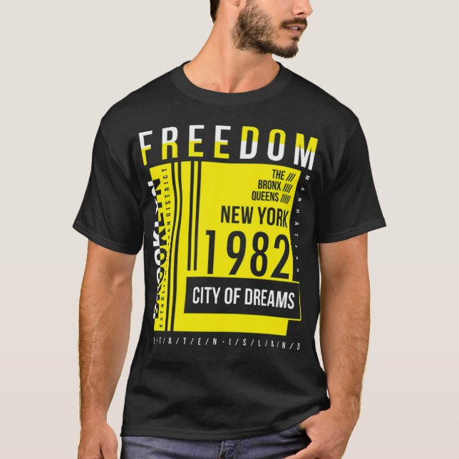 T-shirt Couleur jaune libre (Devant)