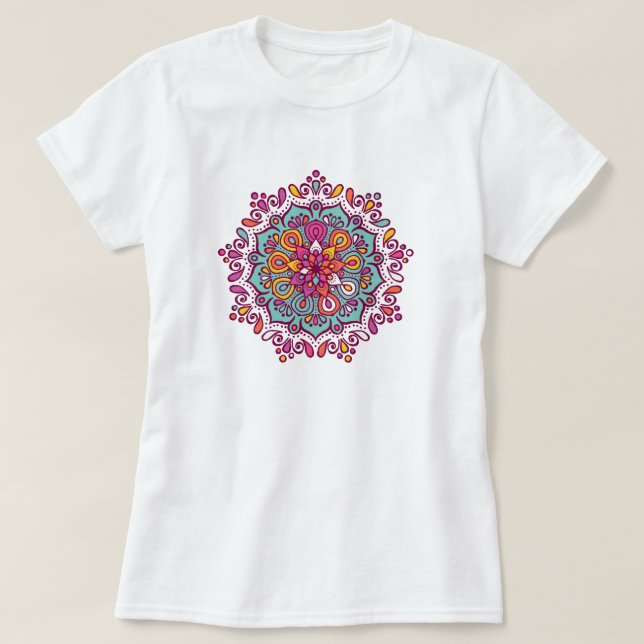 T-shirt couleur Mandala (Design devant)