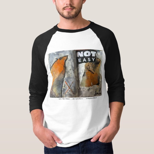 T-Shirt COULEUR : NOIR    TITRE : 'PAS FACILE'  (Devant)