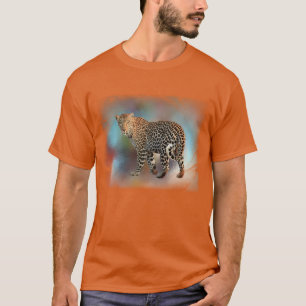 T-shirt Couleur orange tendance Léopard élégant moderne