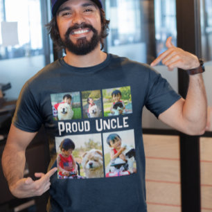 T-shirt Couleur personnalisée 5 Photo Collage Montage