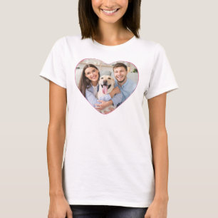 T-shirt Couleur personnalisée en forme de coeur